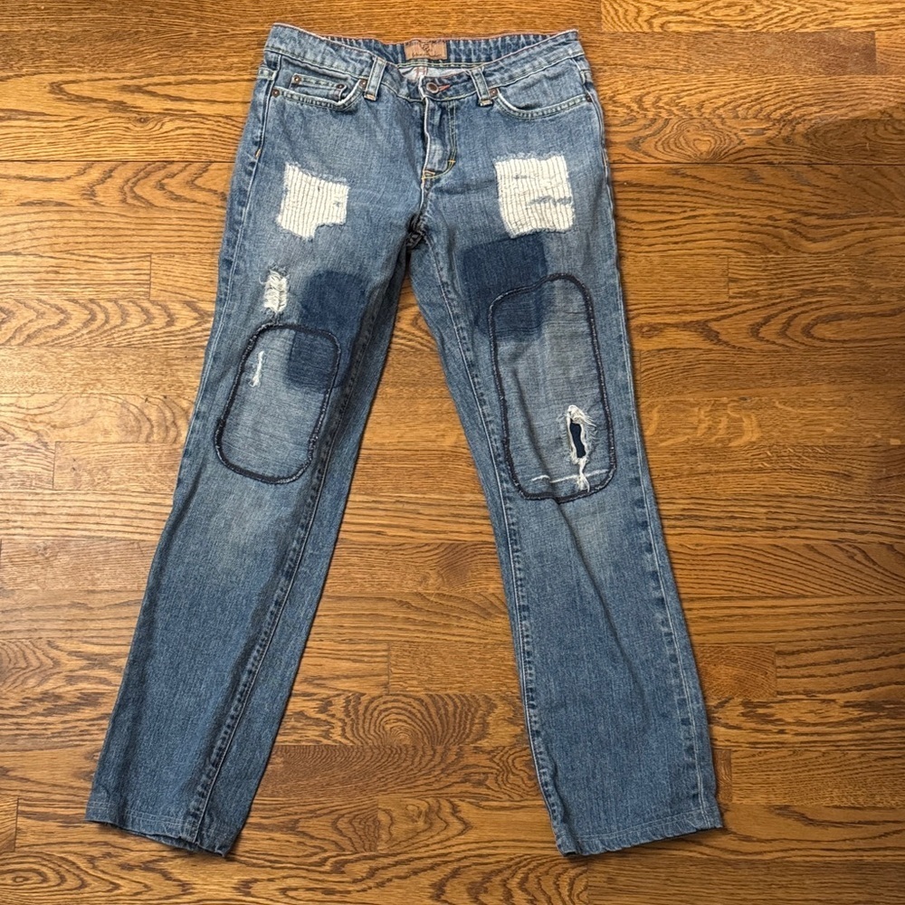 Future Prescription Distressed Straight Leg Jeans size 28